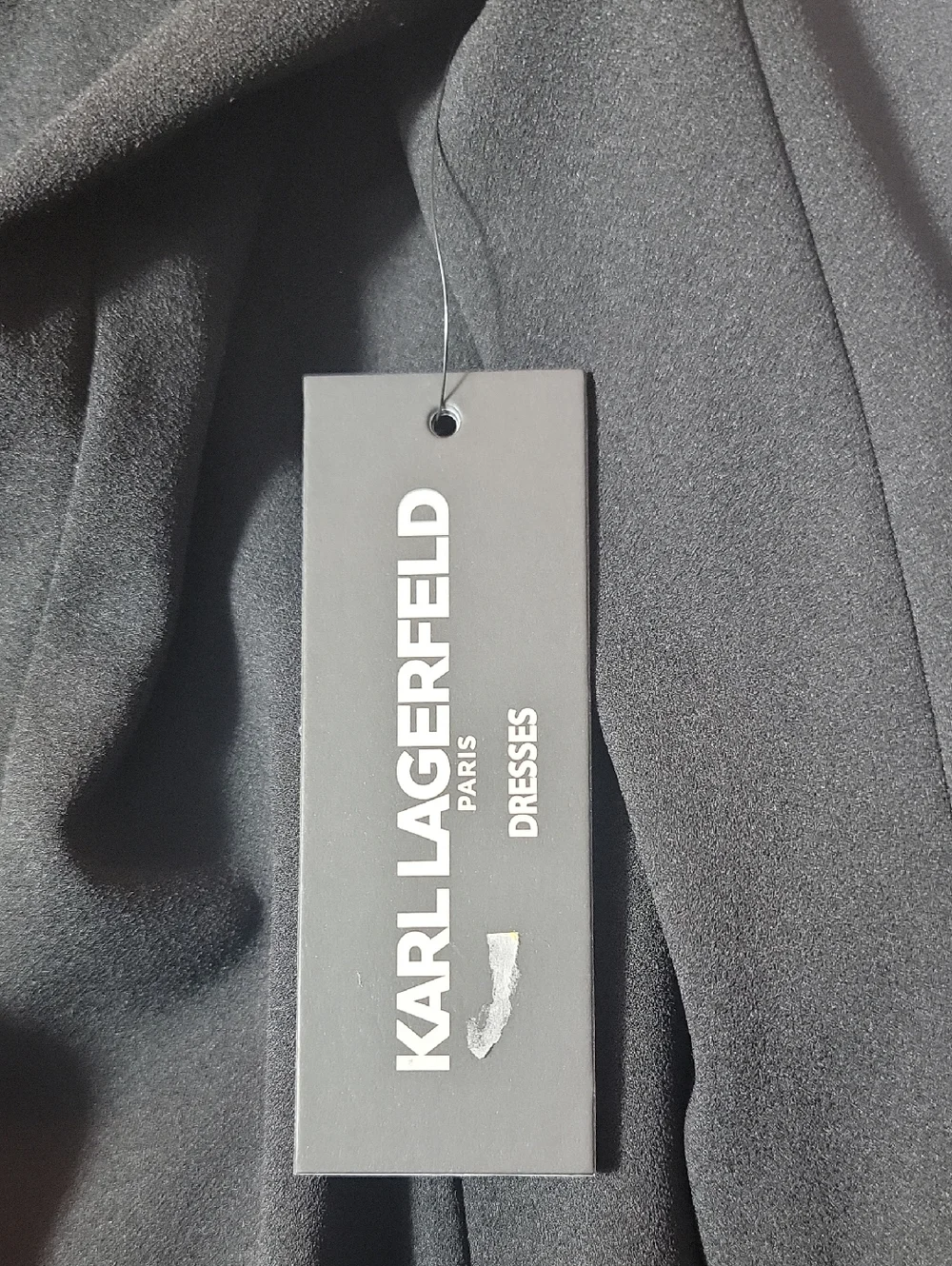 Karl Lagerfeld Black Double-Breasted Ruffle-Hem Blazer Dress Size 6 - Picture 10 of 15